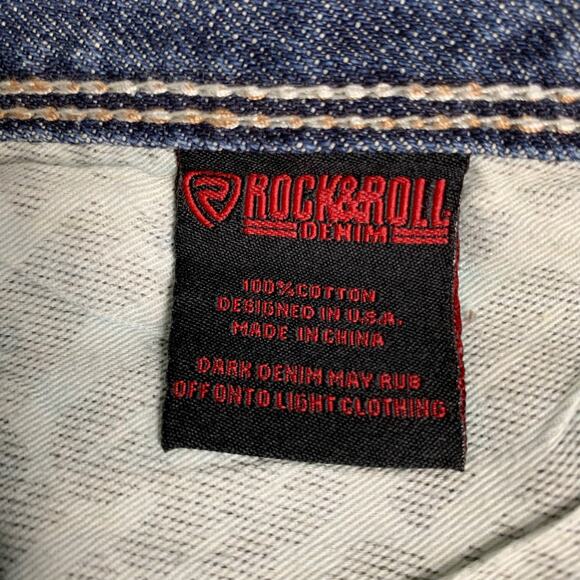 Rock & Roll Denim Jeans Double Barrel Relaxed Boot Cut Leg Men's 34 (34 x 33.5) - Picture 10 of 10